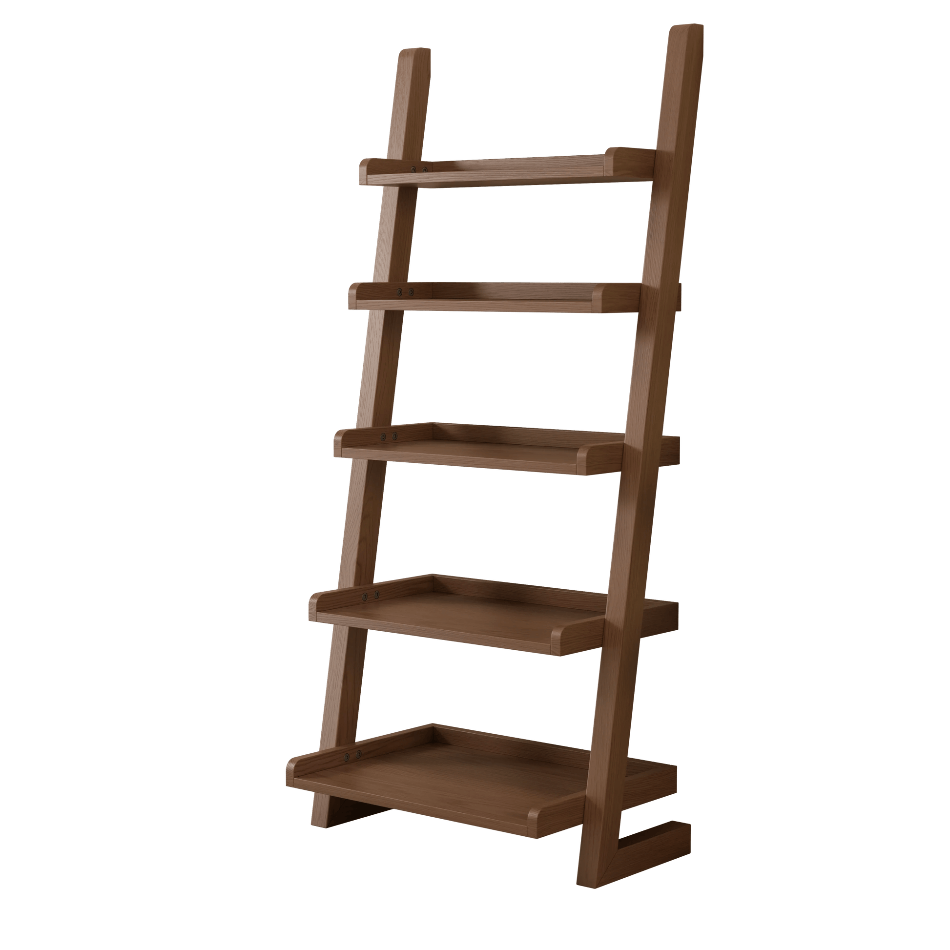 5 - Tier Wooden Ladder Shelf – Modern Space - Saving Bookcase - Kaslandi Furniture