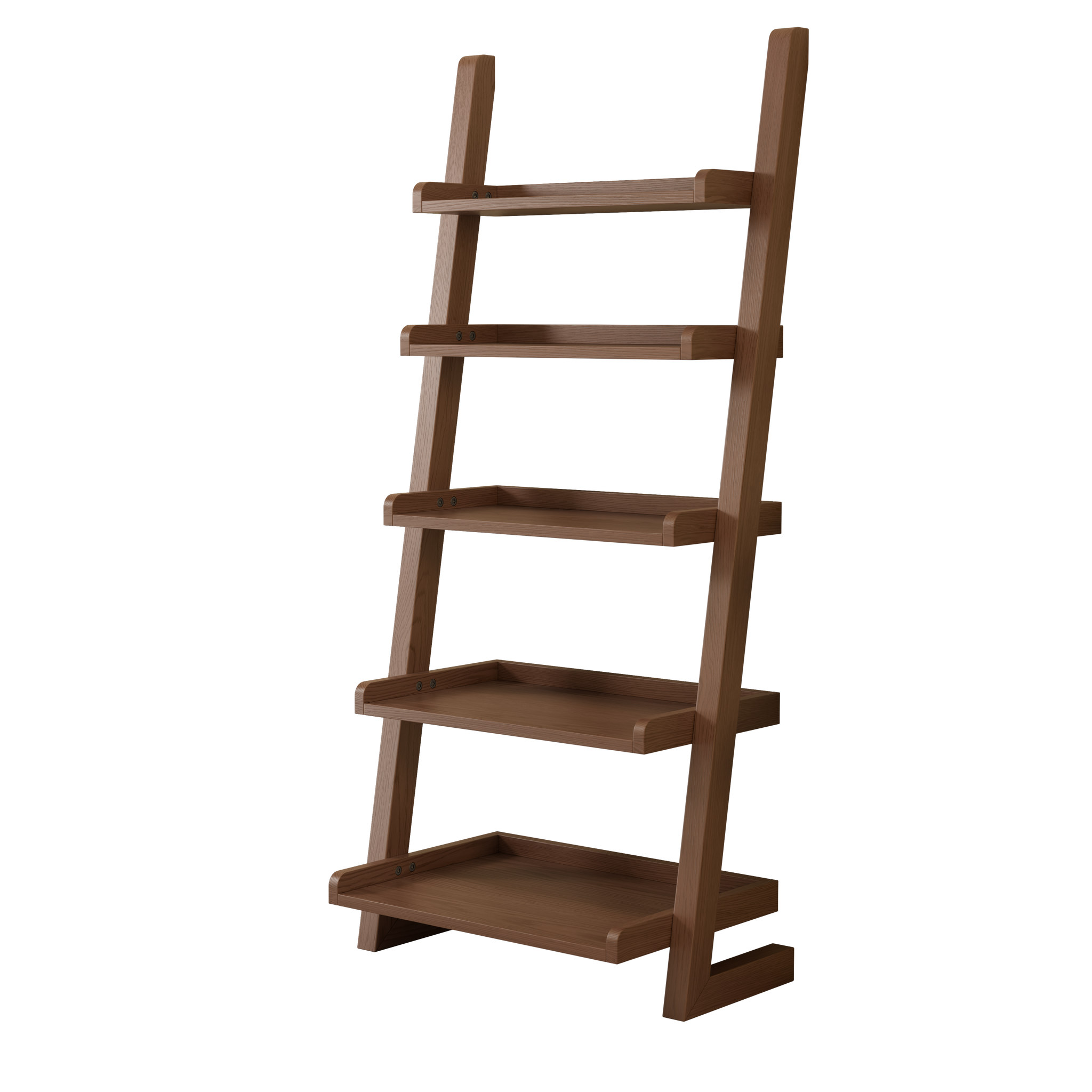 5-Tier Wooden Ladder Shelf – Modern Space-Saving Bookcase