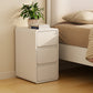 3 Tier Narrow White Nightstand