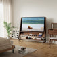 Rolling TV Stand for 40 - 65 Inch TV | Wood TV Cart - iKaslandi