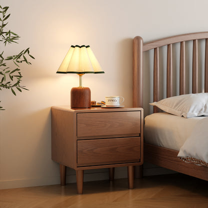 olid Wood Nightstand,Nightstand with Drawers,Mid Century Modern Nightstand Small Nightstand for Bedroom, Dorm and Living Room,Walnut nightstand