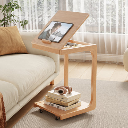 C-shaped sofa table
