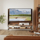 Rolling TV Stand for 40 - 65 Inch TV with Wheels | Wooden Mobile TV Cart - Kaslandi Furniture