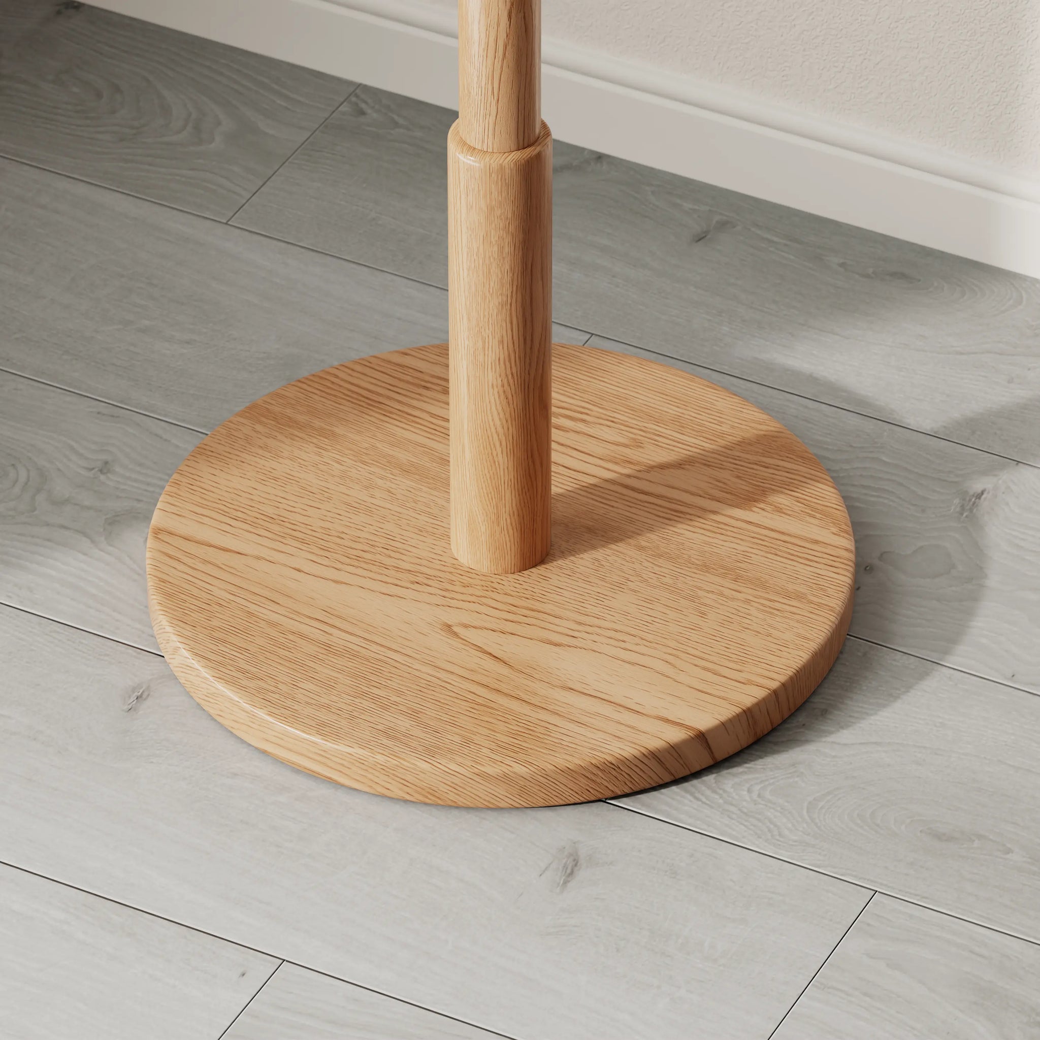 Solid Wood Cactus Coat Rack Stand – Modern Freestanding Coat Tree - iKaslandi