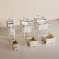 Solid wood classic minimalist nightstand with 2 drawers and an open shelf - iKaslandi