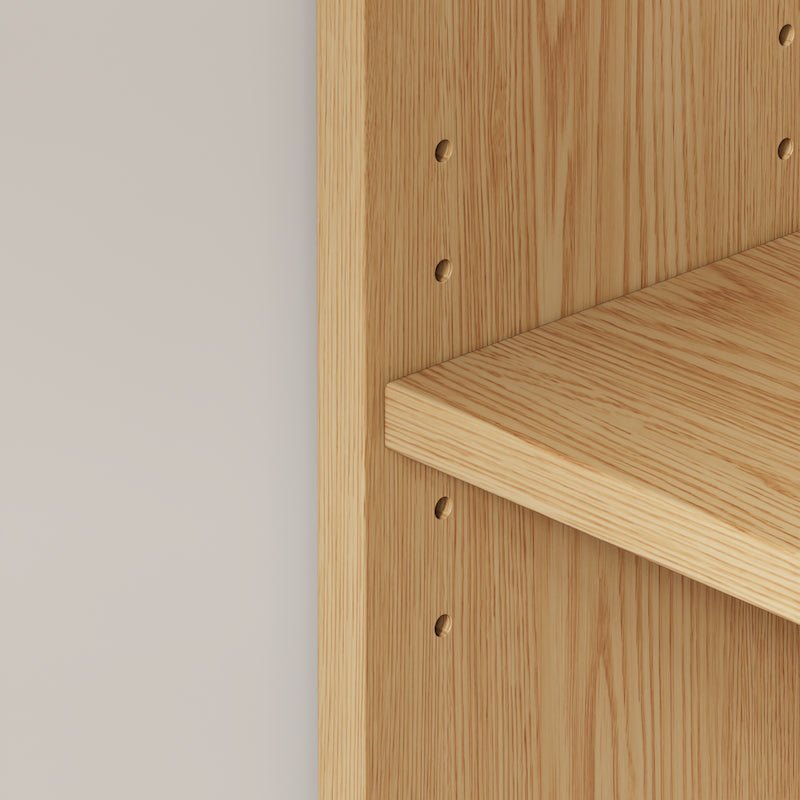 Walnut Console Table with Side Storage Shelves - iKaslandi