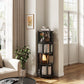 Rotating Round Bookshelf, Adjustable 1-6 Tiers – Space-Saving Storage Rack - iKaslandi