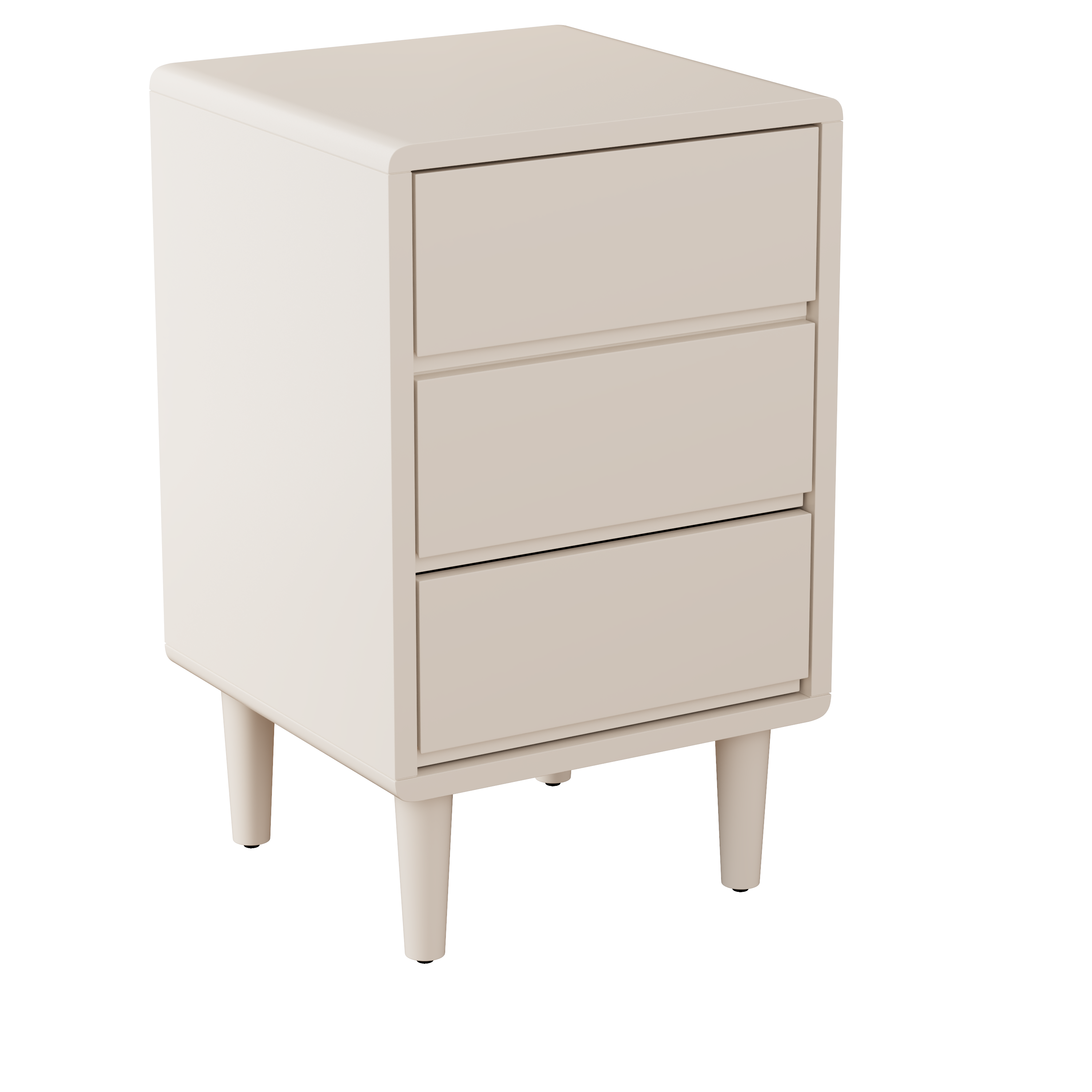 2 & 3 Drawer Solid Wood Nightstand – Mid-Century Modern Bedside Table