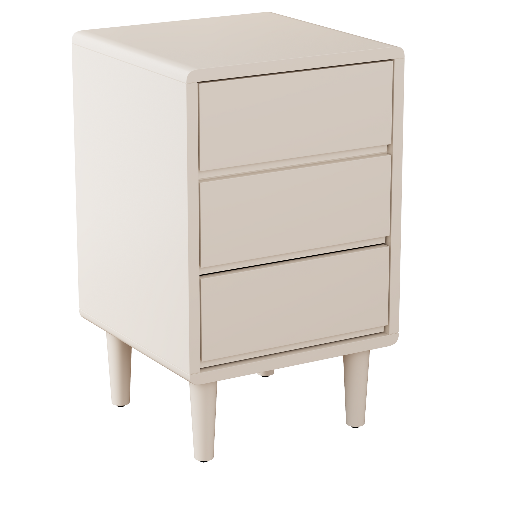 2 & 3 Drawer Solid Wood Nightstand – Mid-Century Modern Bedside Table
