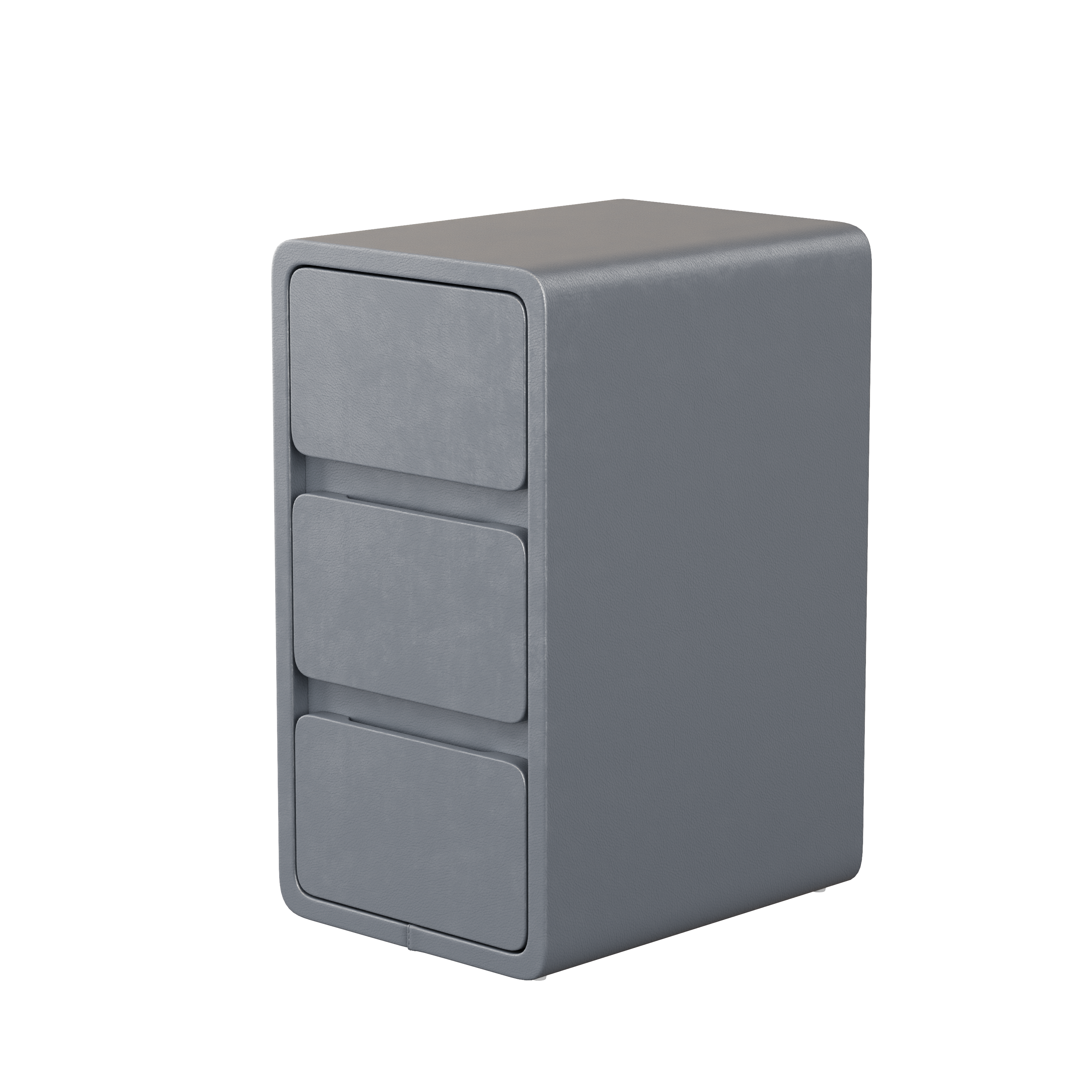 3 Tier Narrow White Nightstand