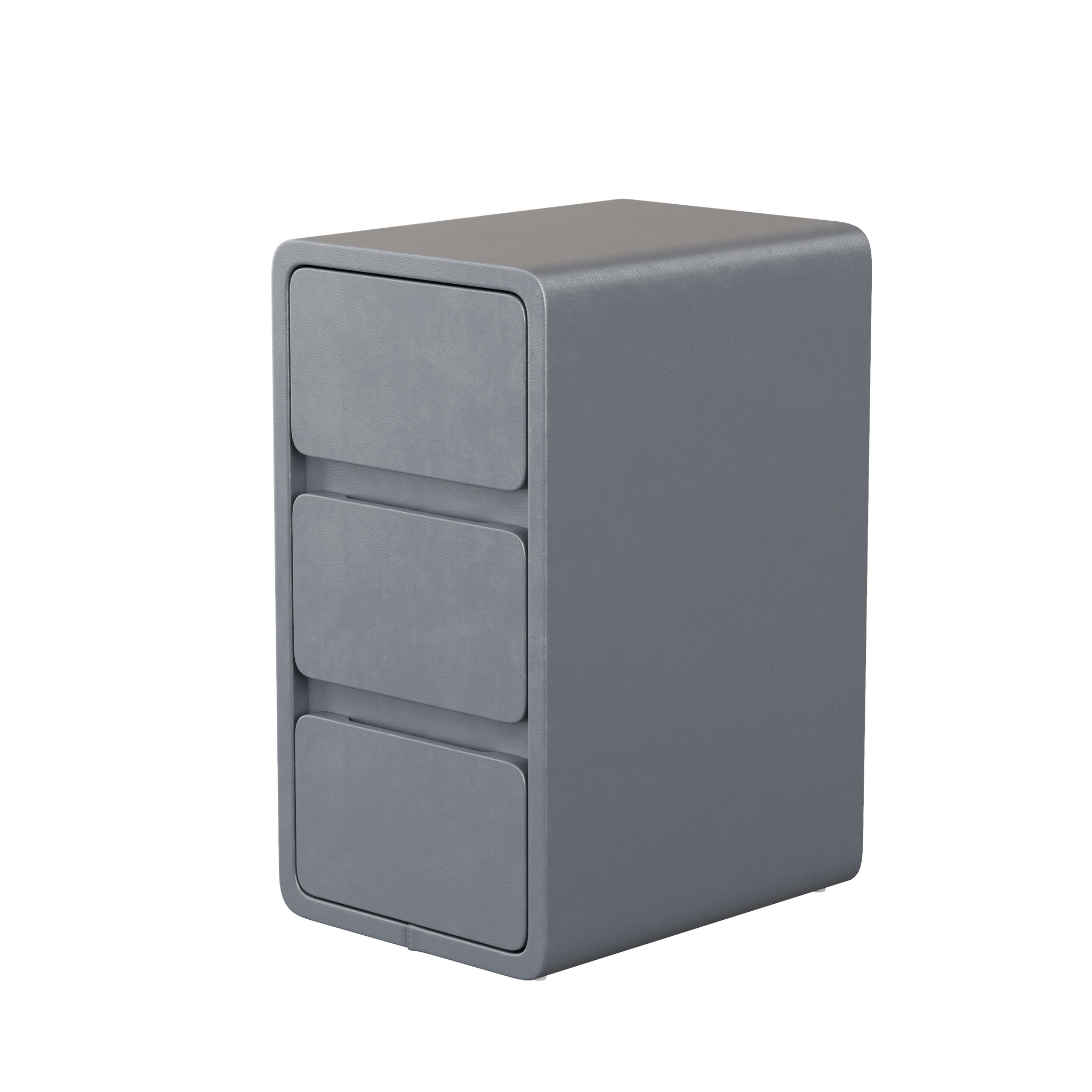 3 Tier Narrow White Nightstand