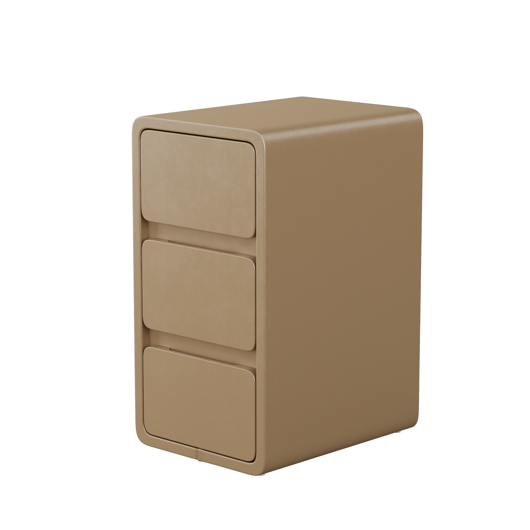 3 Tier Narrow White Nightstand