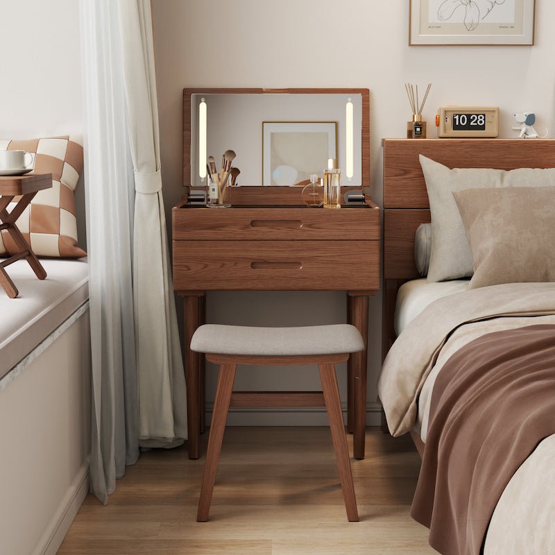 Vanity Desk with Mirror & Lights - iKaslandi