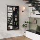 Full Length Wall Mirror with Shelf & Hooks