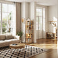 Rotating Round Bookshelf, Adjustable 1-6 Tiers – Space-Saving Storage Rack - iKaslandi