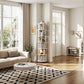 Rotating Round Bookshelf, Adjustable 1-6 Tiers – Space-Saving Storage Rack - iKaslandi