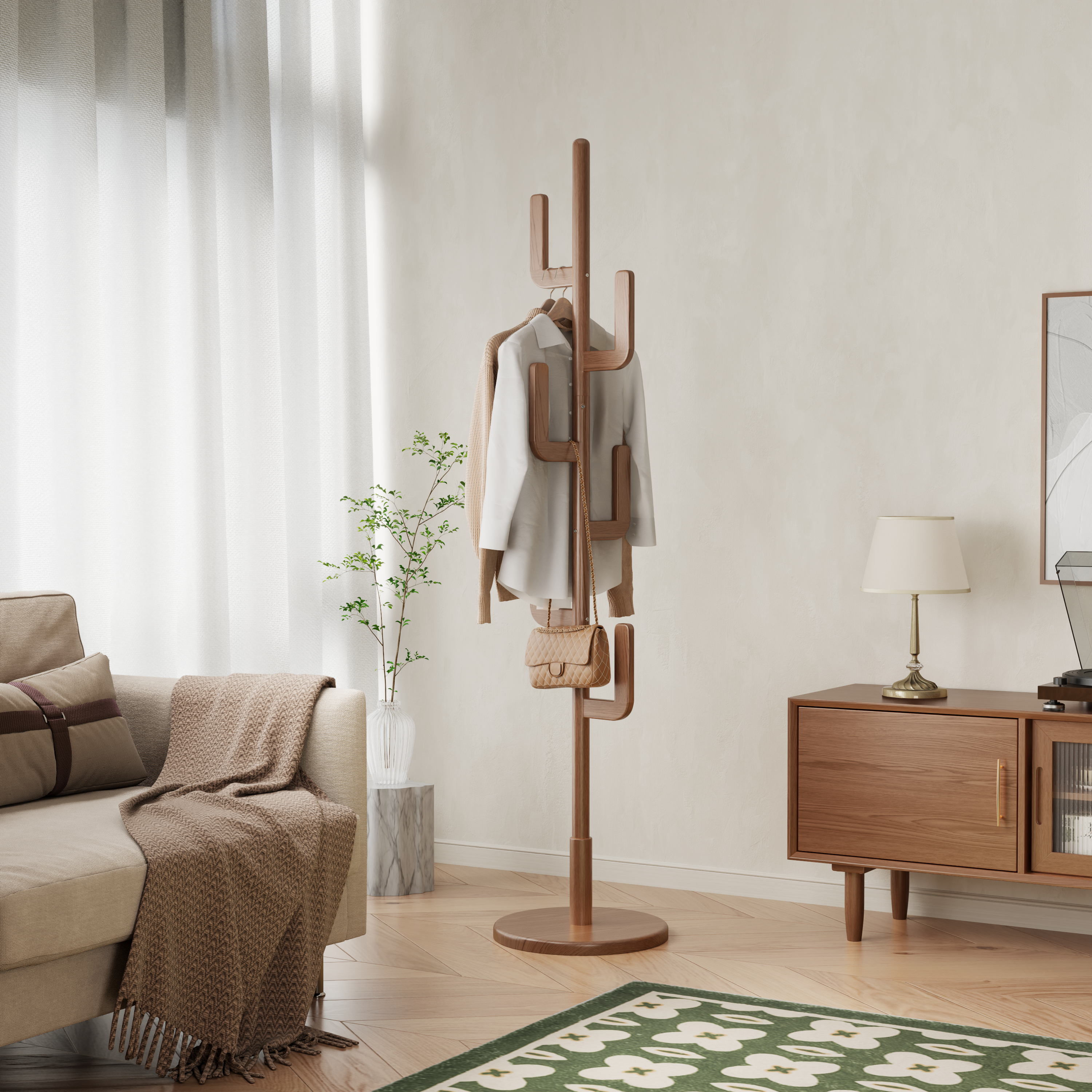 Cactus Coat Rack Stand