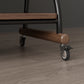 Rolling TV Stand for 40 - 65 Inch TV with Wheels | Wooden Mobile TV Cart - Kaslandi Furniture