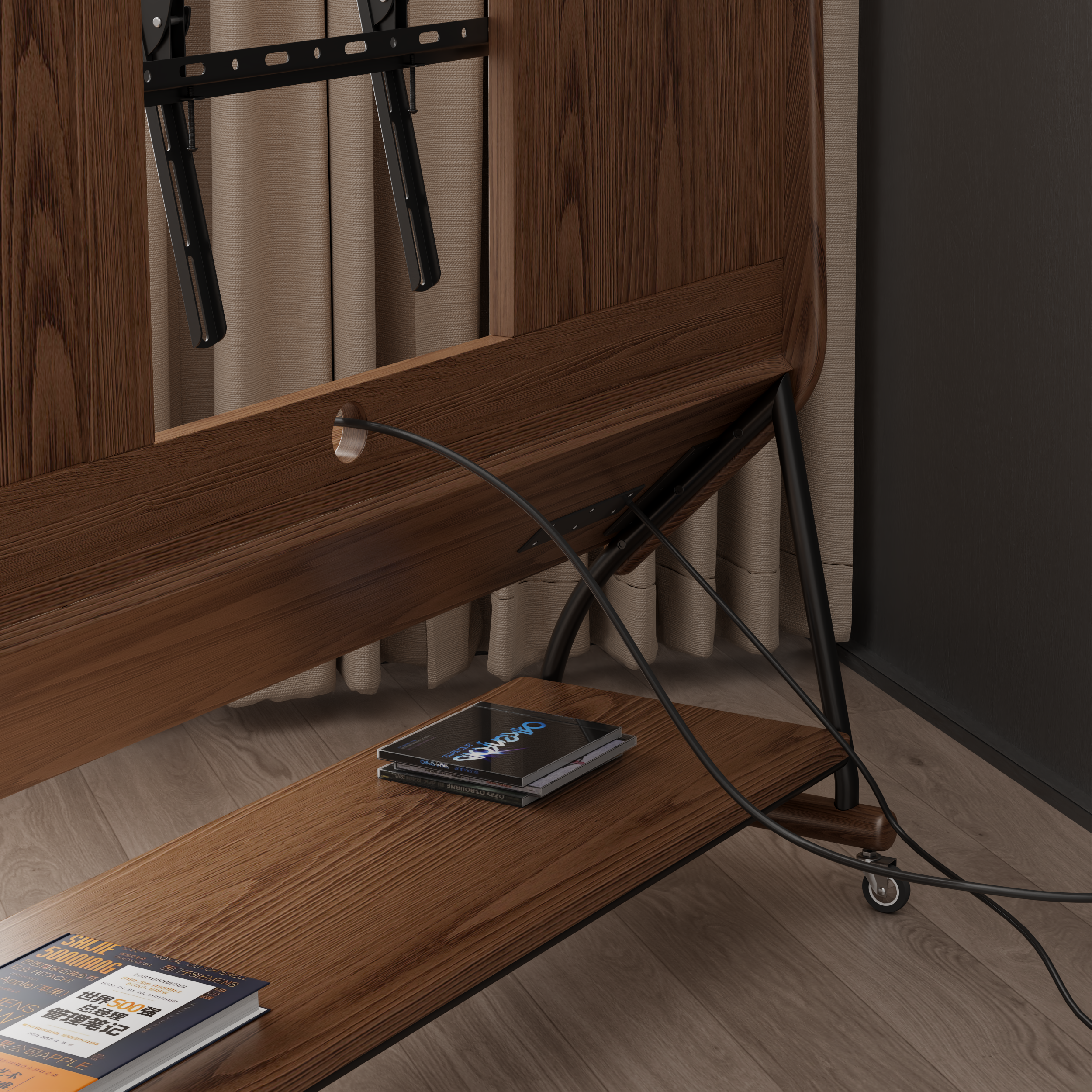 Rolling TV Stand, 40-65 Inches