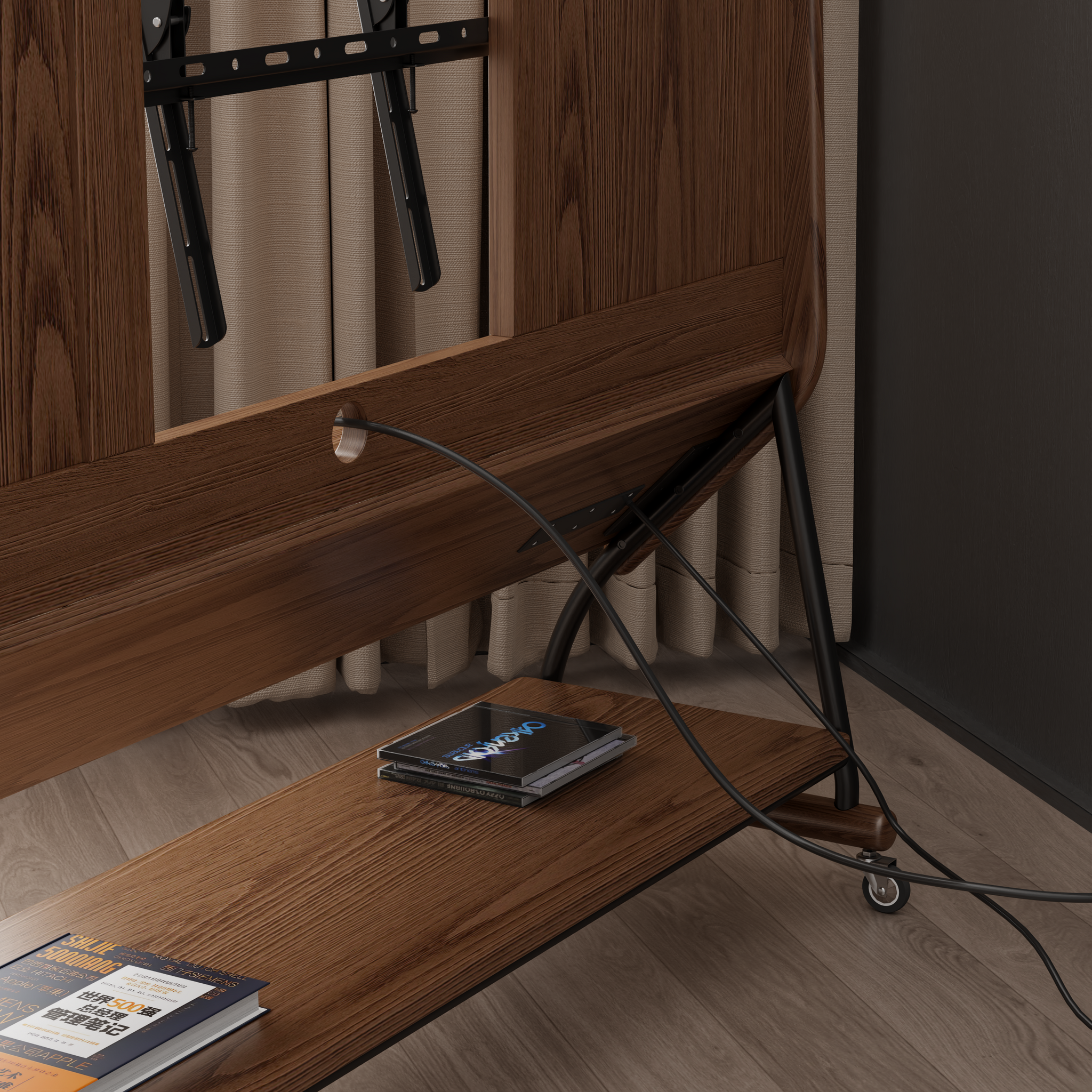 Rolling TV Stand, 40-65 Inches