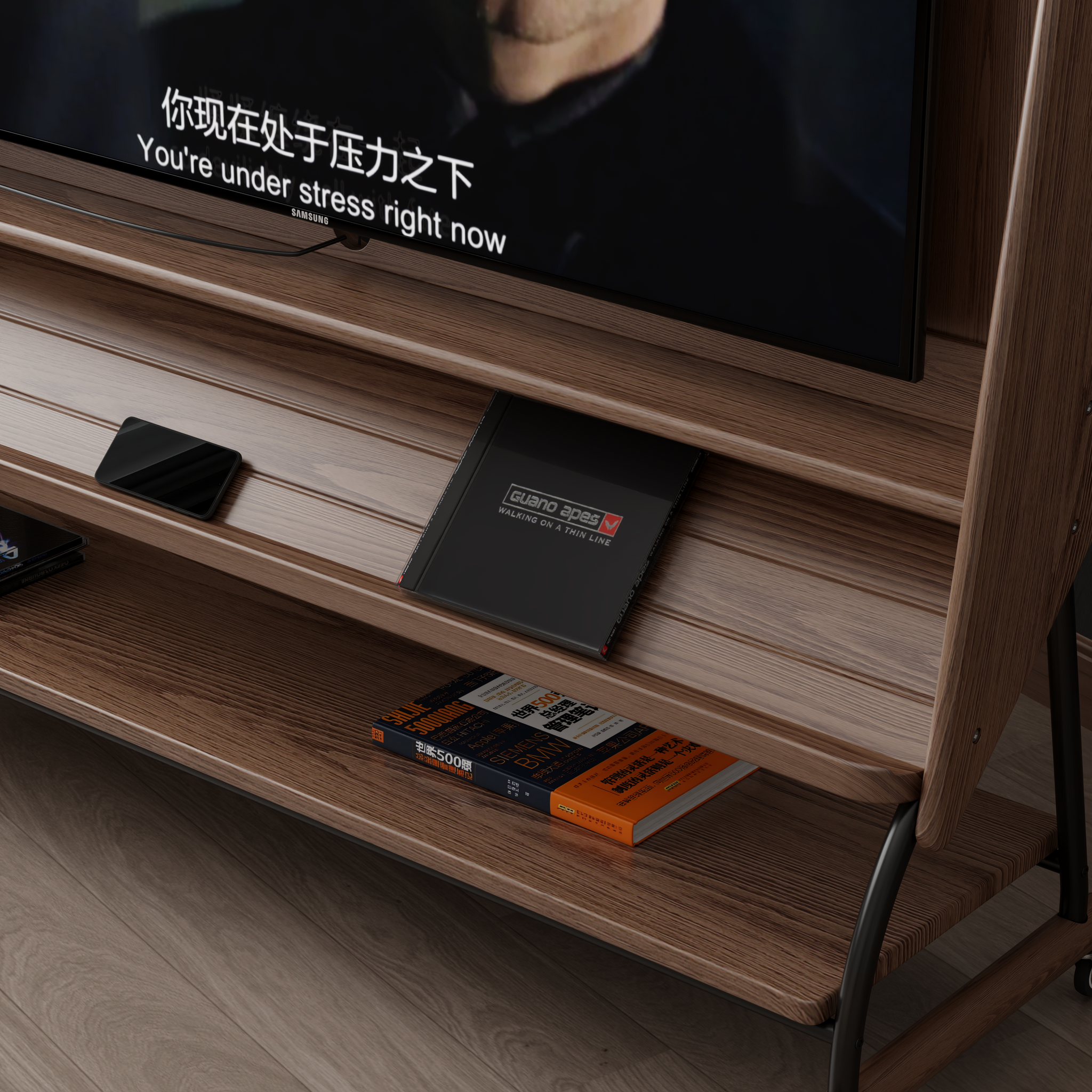 Rolling TV Stand, 40-65 Inches