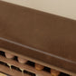 Wooden 3 - Tier Shoe Rack Bench with PU Leather Cushion - Kaslandi Furniture