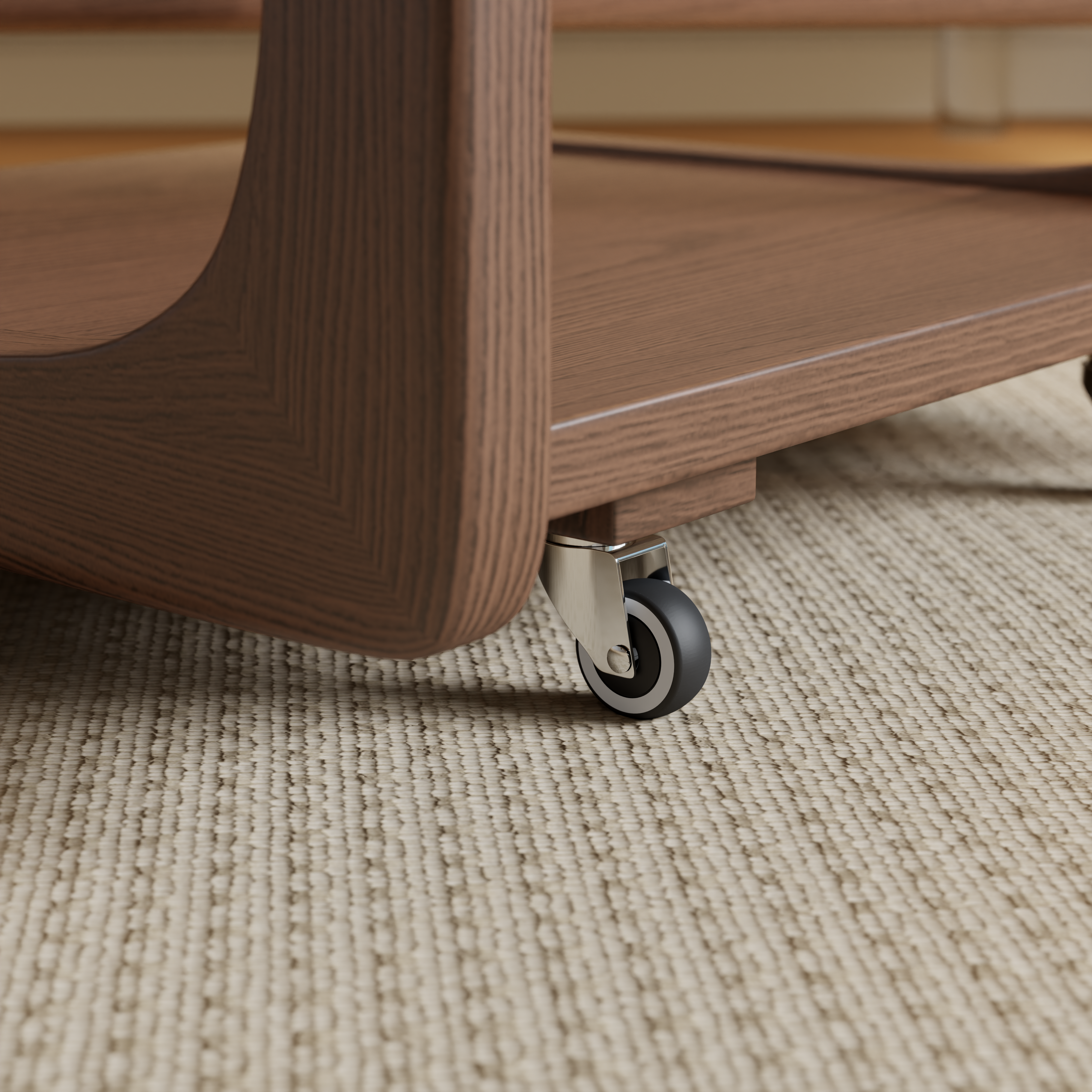 C-shaped couch table