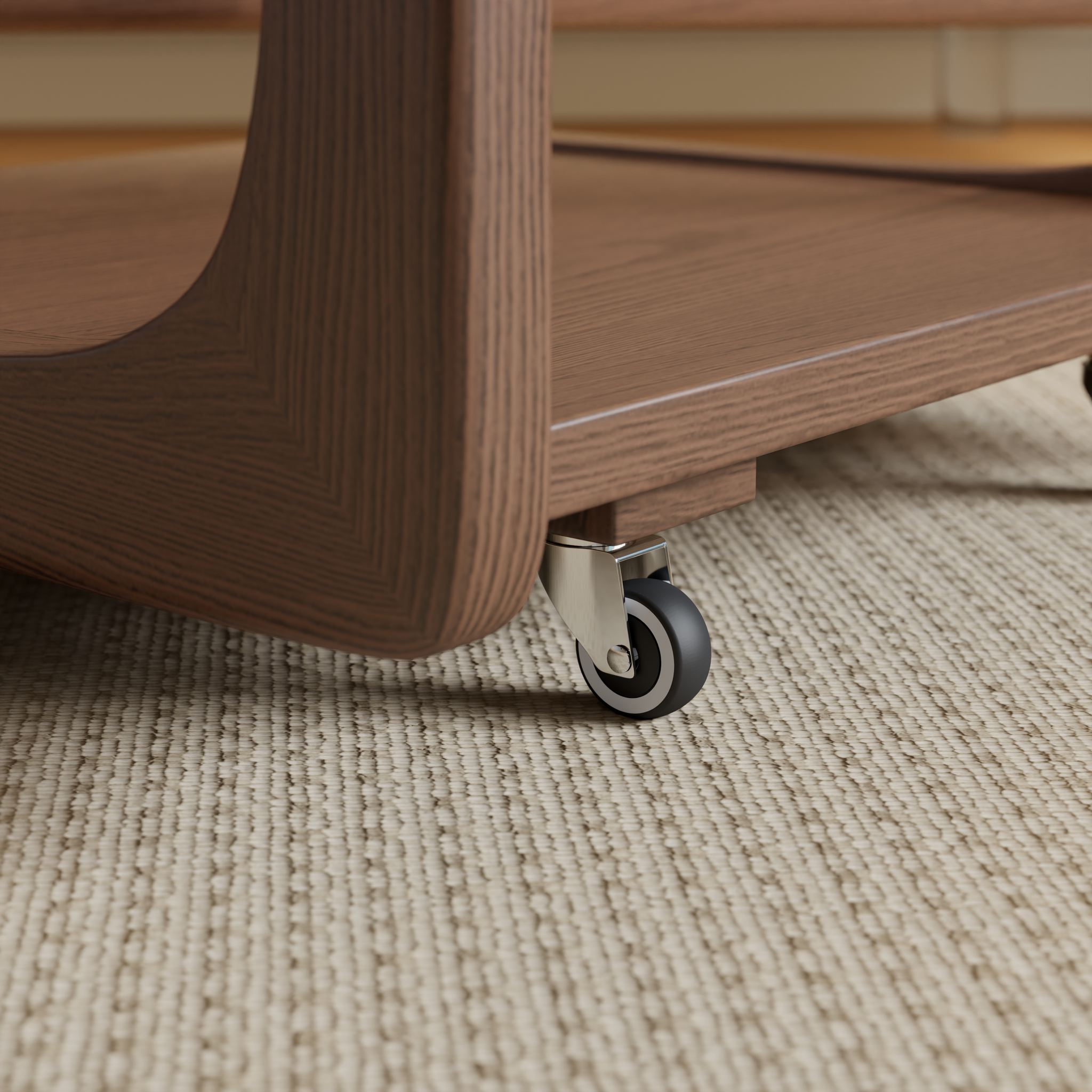 C-shaped couch table