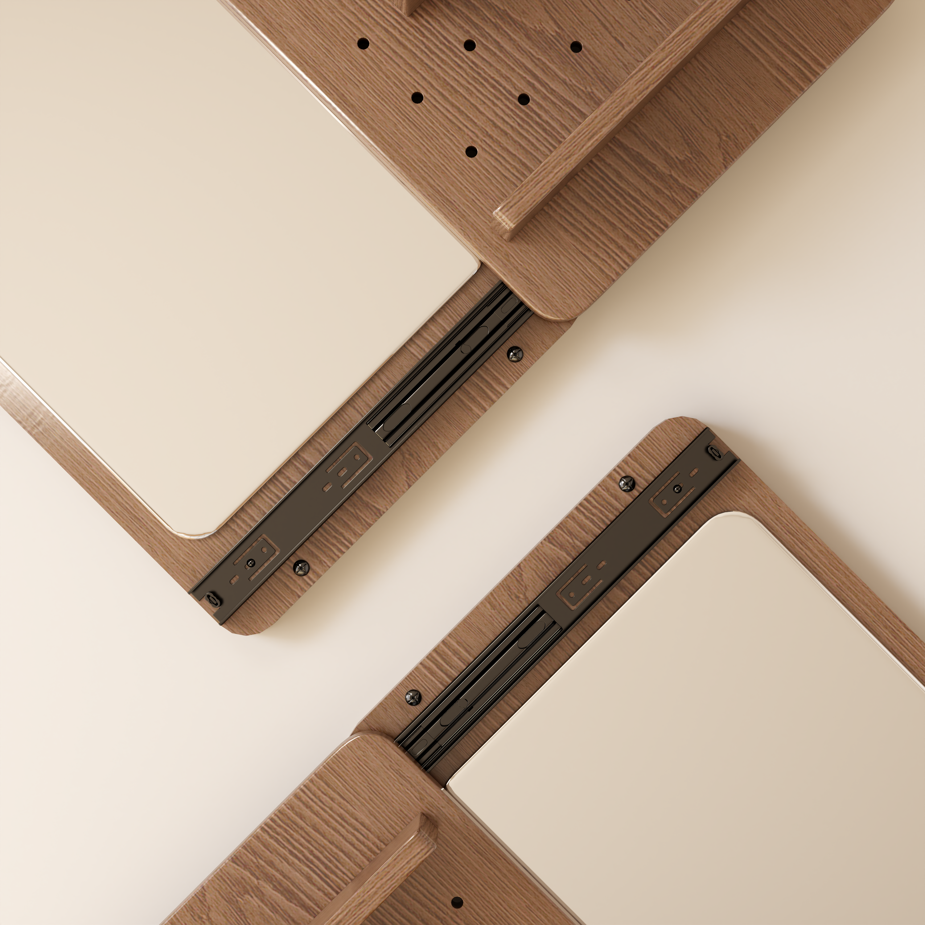 Full Length Wall Mirror with Shelf & Hooks