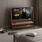 Rolling TV Stand for 40 - 65 Inch TV with Wheels | Wooden Mobile TV Cart - Kaslandi Furniture