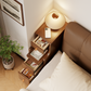 Solid Wood Narrow Nightstand with 3 Drawers – Modern Bedside Table for