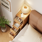Solid Wood Narrow Nightstand with 3 Drawers – Modern Bedside Table for