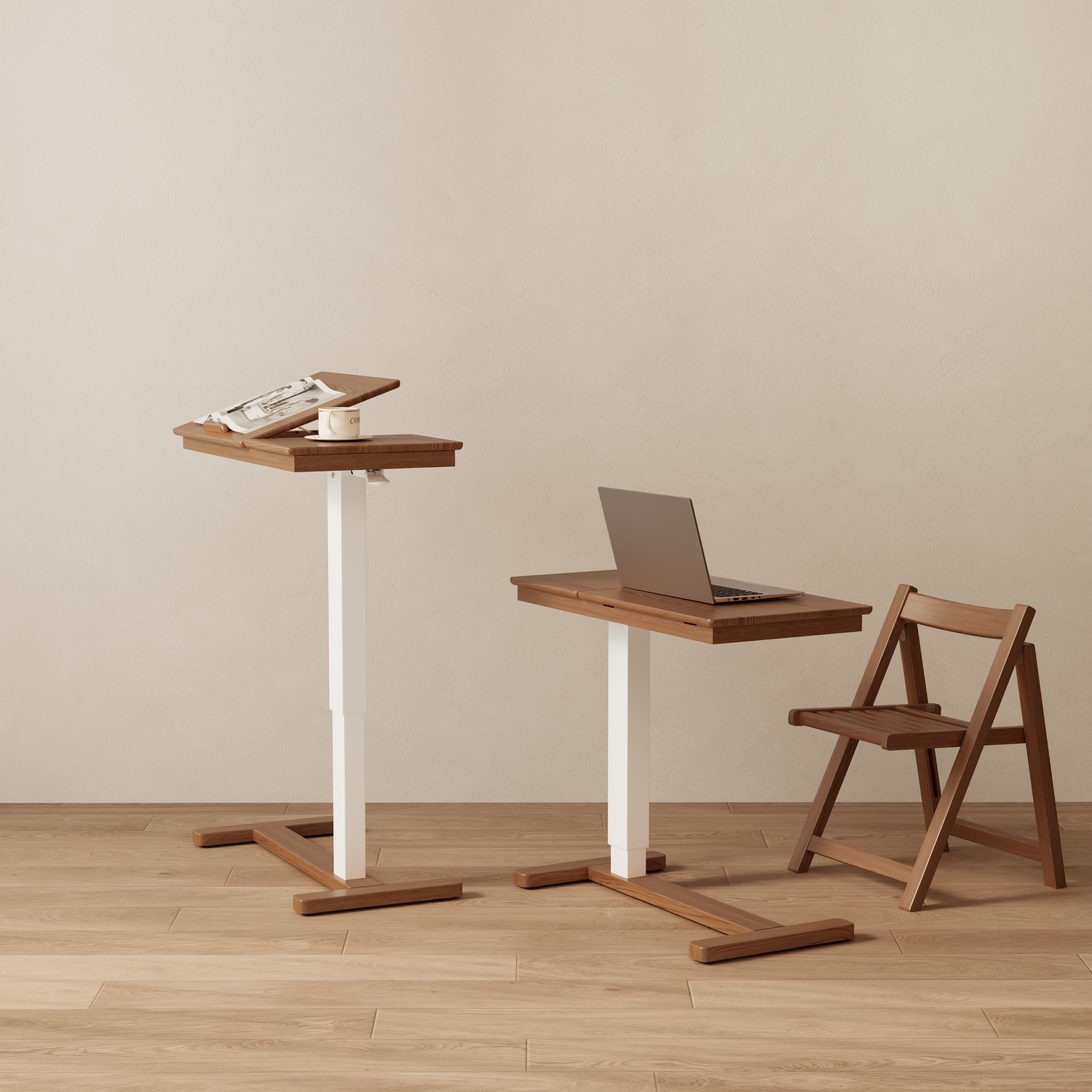 Adjustable Solid Wood Overbed Table