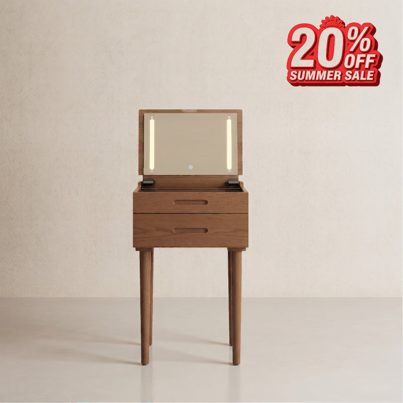 Vanity Desk with Mirror & Lights