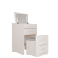 Solid Wood LED Vanity Desk with Chair, Space Saving Makeup Table - Kaslandi Furniture