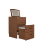 Solid Wood LED Vanity Desk with Chair, Space Saving Makeup Table - Kaslandi Furniture