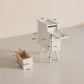 Modern Nightstand Set of 2 - Narrow Bedside Tables with Drawer - iKaslandi