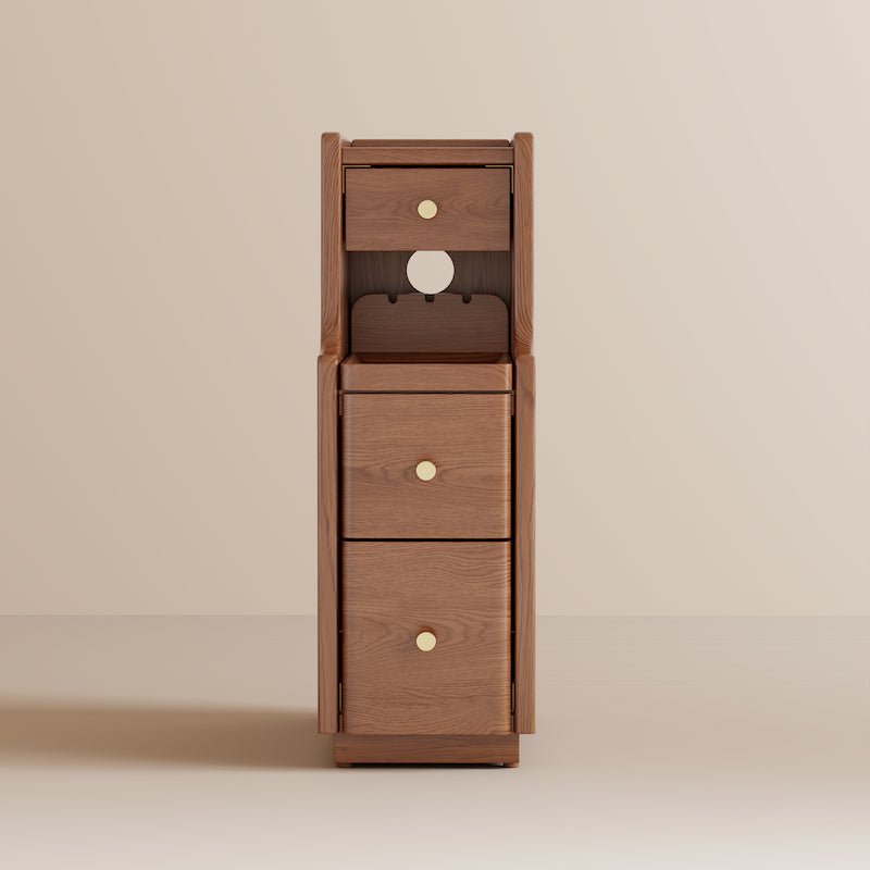 Solid Wood 3-Drawer Nightstand with Shelf — No Assembly Required - iKaslandi
