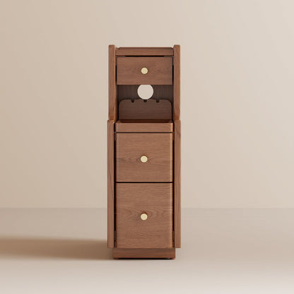 Solid Wood 3-Drawer Nightstand with Shelf — No Assembly Required - iKaslandi