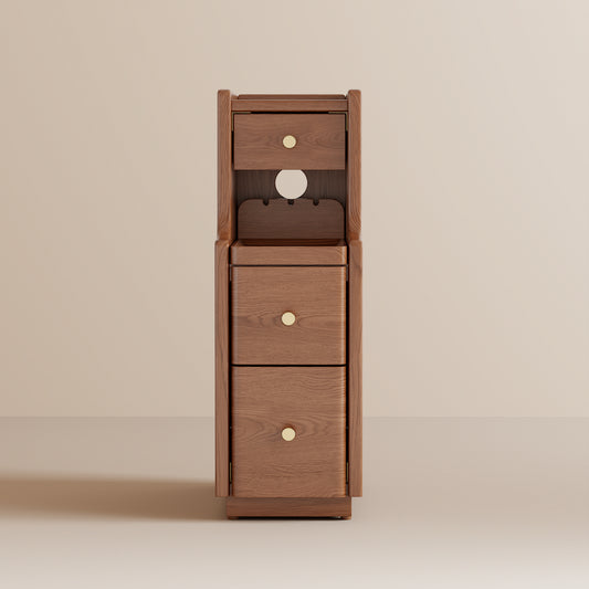 Solid Wood 3-Drawer Nightstand with Shelf — No Assembly Required