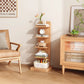 5-Tier Solid Wood Bookshelf – Narrow Space-Saving Storage