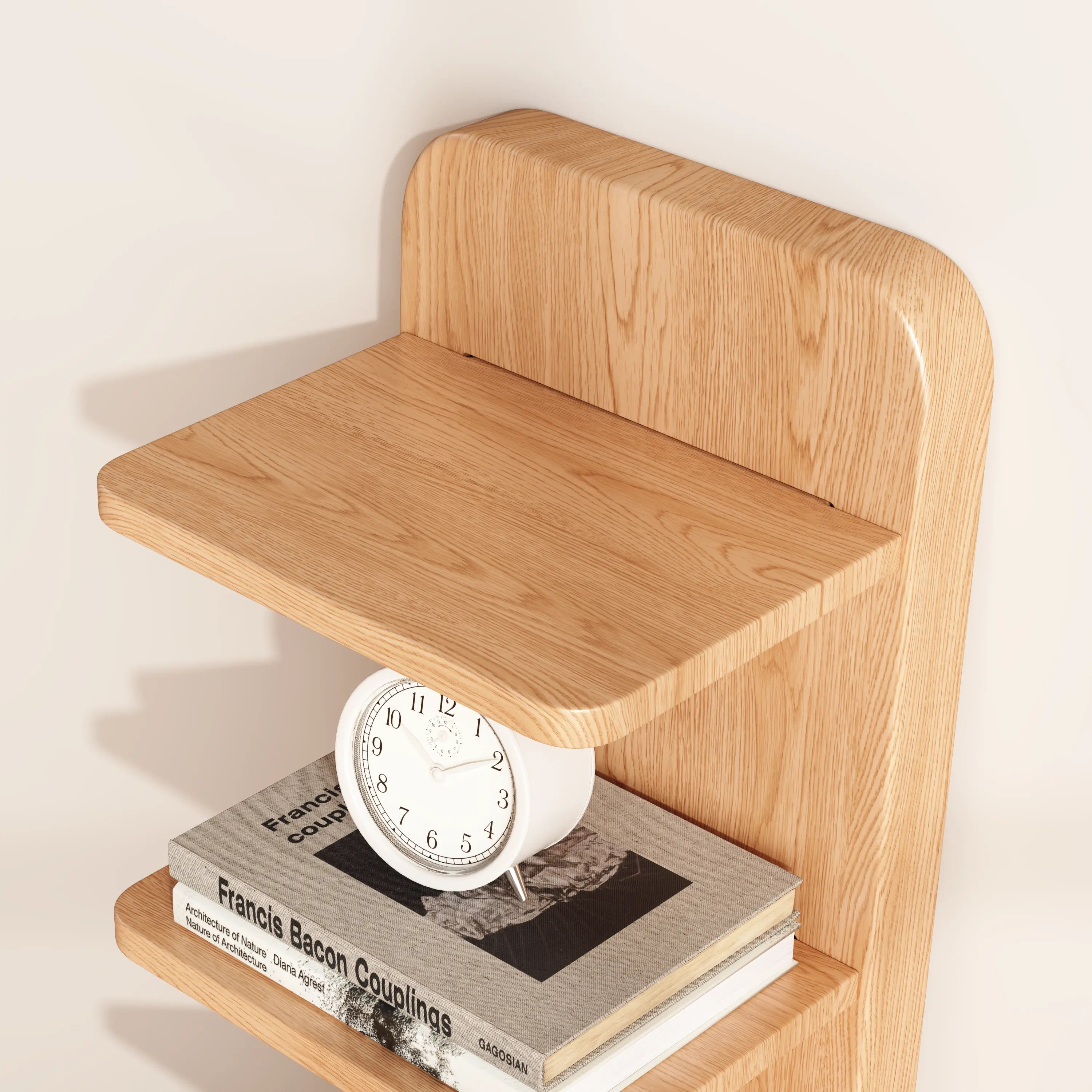 5-Tier Solid Wood Bookshelf – Narrow Space-Saving Storage