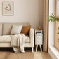 Modern Nightstand Set of 2 - Narrow Bedside Tables with Drawer - iKaslandi