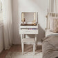 Vanity Desk with Mirror & Lights - iKaslandi