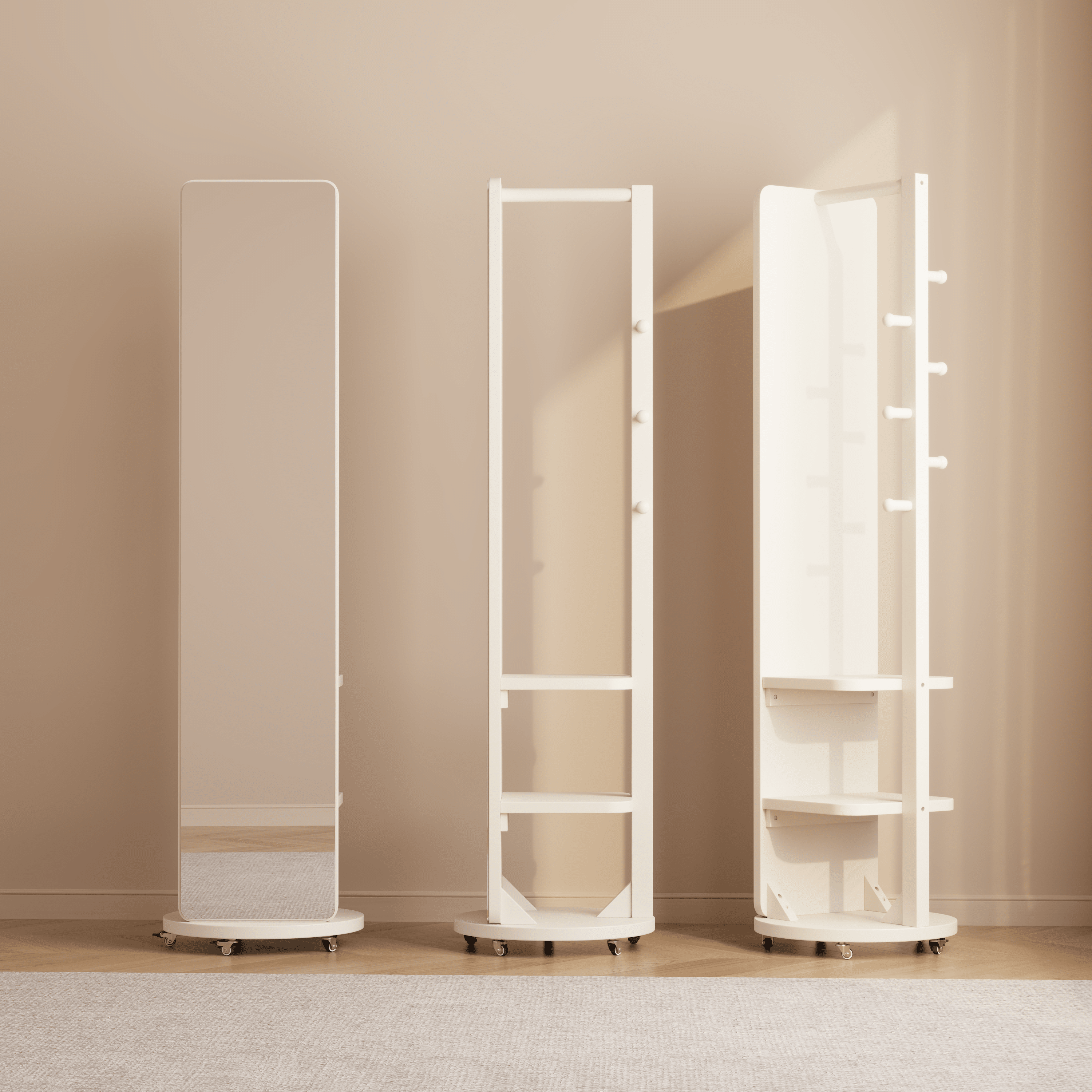 360° Rotatable Full - Length Mirror - Kaslandi Furniture