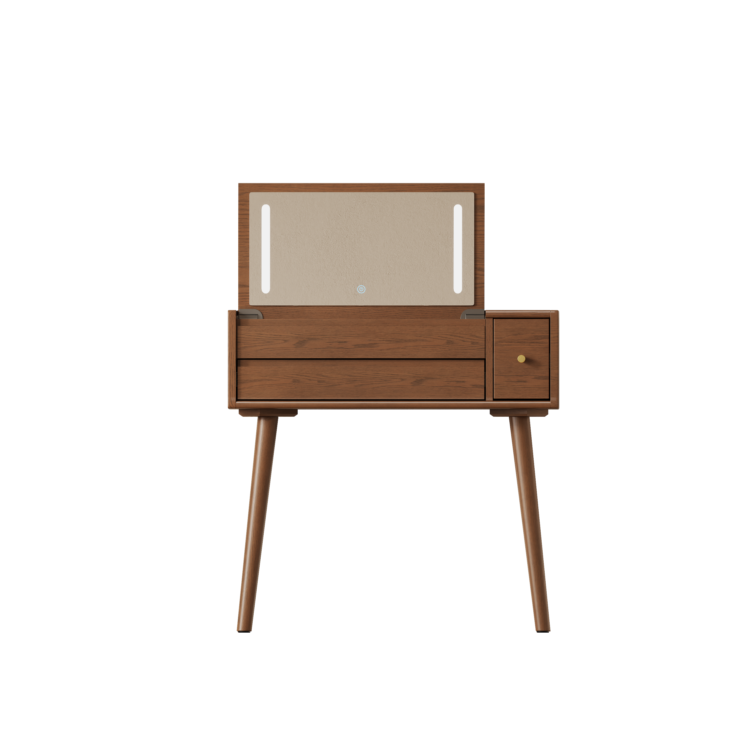 Vanity Desk with Mirror and Lights, Wooden Makeup Vanity Table with 3 or 4 Drawers