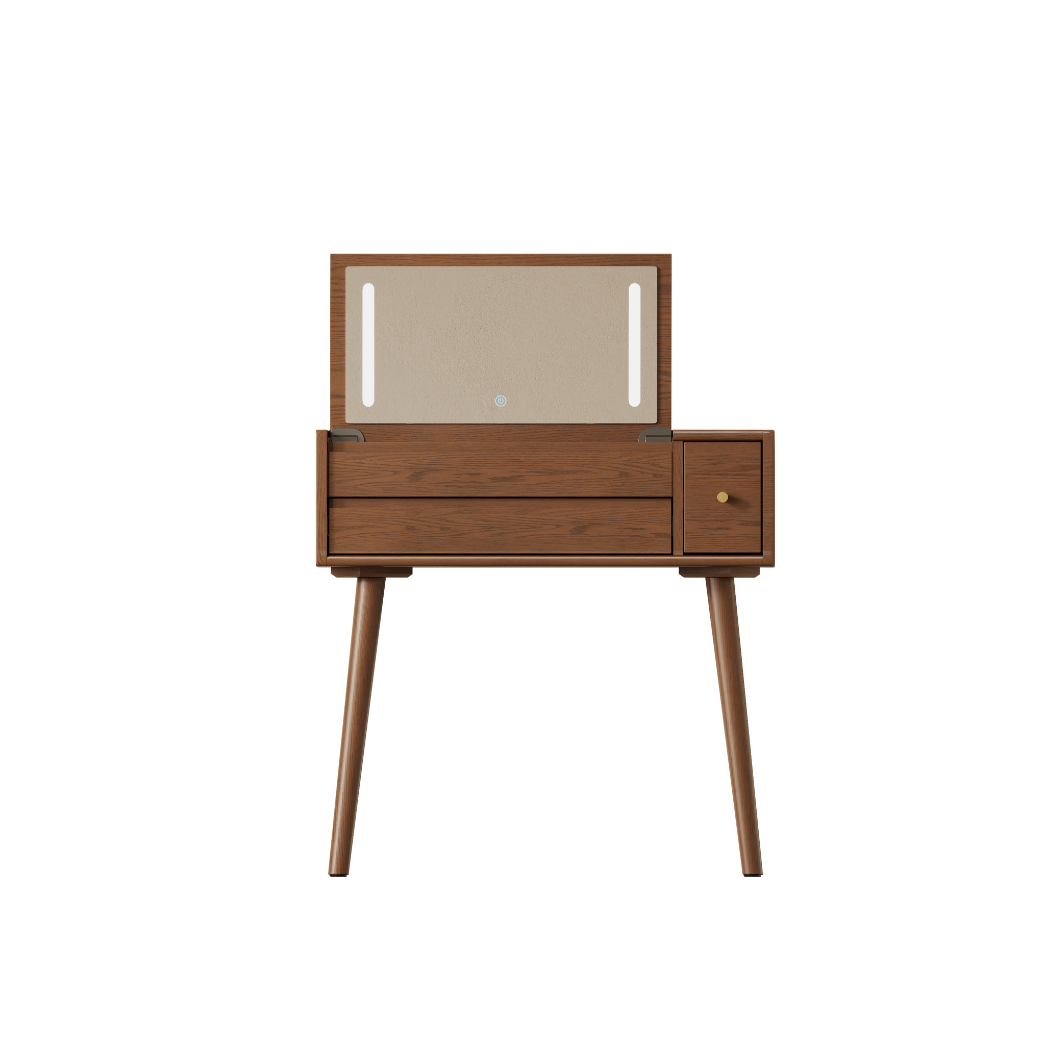 Vanity Desk with Mirror and Lights, Wooden Makeup Vanity Table with 3 or 4 Drawers