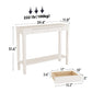 Solid Wood Entryway Console Table with Drawers and Bottom Storage Shelf - Kaslandi Furniture