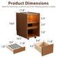 Smart Nightstand with LED Light & Wireless Charging - Kaslandi Furniture