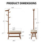 Giraffe Solid Wood Coat Rack & Shoe Bench with Cushion - iKaslandi